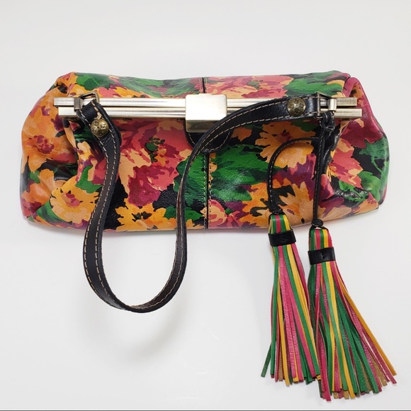 Patricia Nash Ferrara Frame Italian Leather Satchel Vintage inspired Bag Flowers - Picture 4 of 14